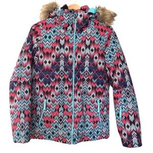 Roxy Girls' Jet Ski Multicolored Snow Jacket XL